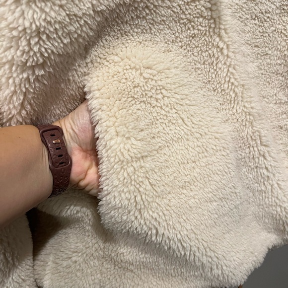 Women’s Varley Pull Over Half Zip Sherpa Appleton Fleece Cinch Waist Size L - Picture 8 of 14